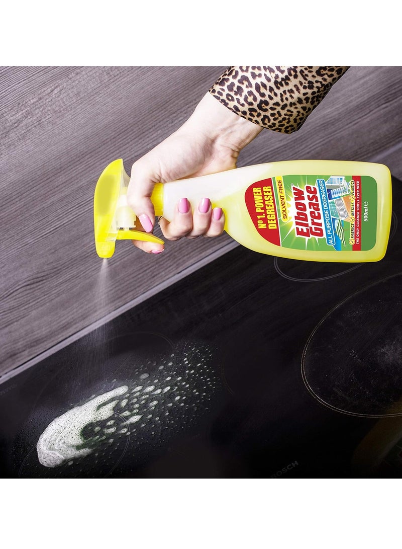 Elbow Grease All Purpose Degreaser Spray 500ml Powerful Kitchen Cleaner for Oven, Hob & Grill Removes Tough Grease, Oil & Stains Multi Surface Household Cleaning Spray - Image 5