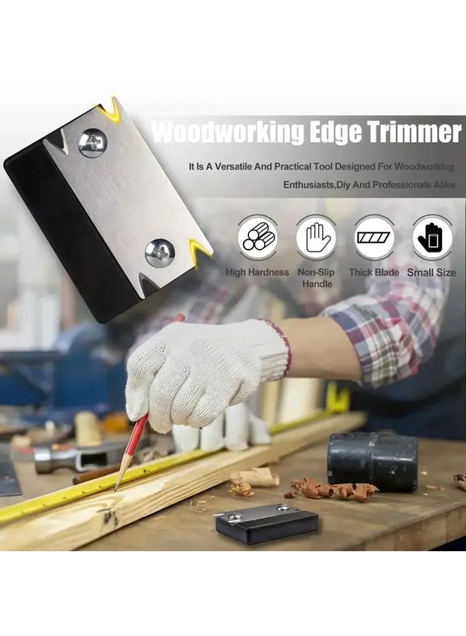 Manual Wood Chamfering Trimmer Black With 2 Spare Blades For MDF PVC ABS Laminate Plywood - Image 2