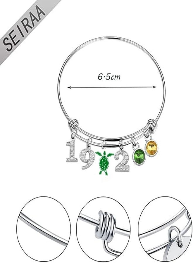 SEIRAA Sorority Green & Yellow Gifts Sorority Nursing Sorority Jewelry Greek Sorority Charms Bracelets (Bracelet) - Image 5