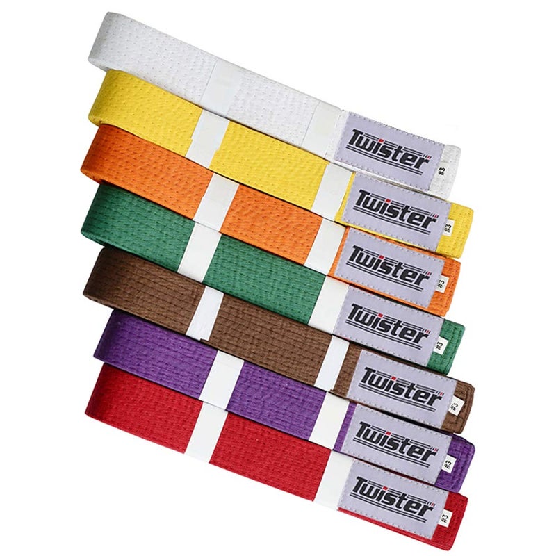 TWISTER Rank Belts for Martial Arts Karate, Aikido, Taekwondo, Judo, (Orange, 0) - Image 4