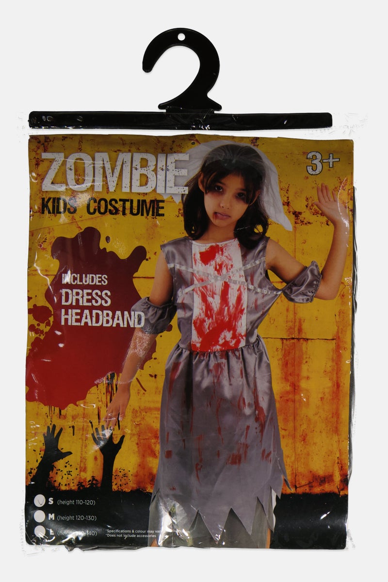 Chamdol Zombie Kids Costume, Grey - Image 1