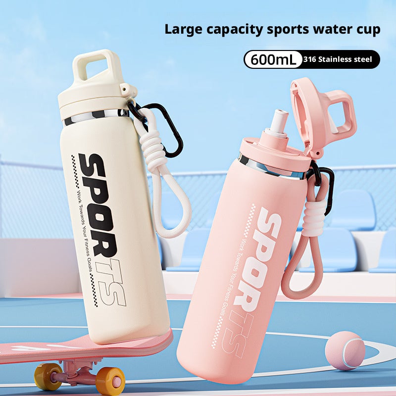 600ml Sports Sliding Lid Tumbler with Straw - Image 2