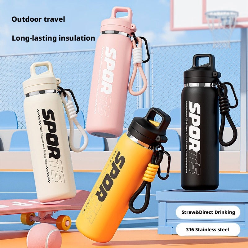 600ml Sports Sliding Lid Tumbler with Straw - Image 1