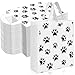 Tudomro 150 Pack Christmas Boutique Bags Christmas Plastic Merchandise Valentines Reusable Shopping Gifts Bags 10 x 13 Inch for Xmas Holiday Party SuppliesPaw Pattern - Image 1