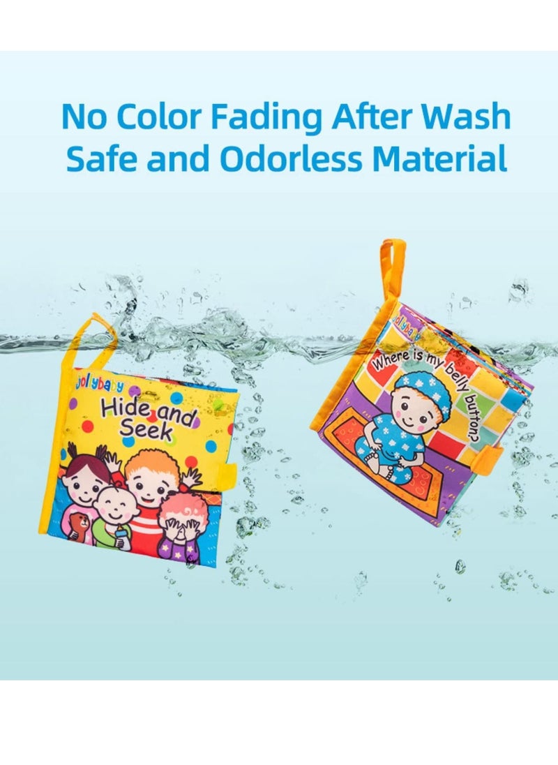 نيبمينينت - Baby Cloth Books, Touch & Feel Crinkle Soft Book for Babies, Infants Toddler Early Development Interactive Stroller Toys with Interactive, Washable Fabric Pages (Peek a Baby) - Image 1