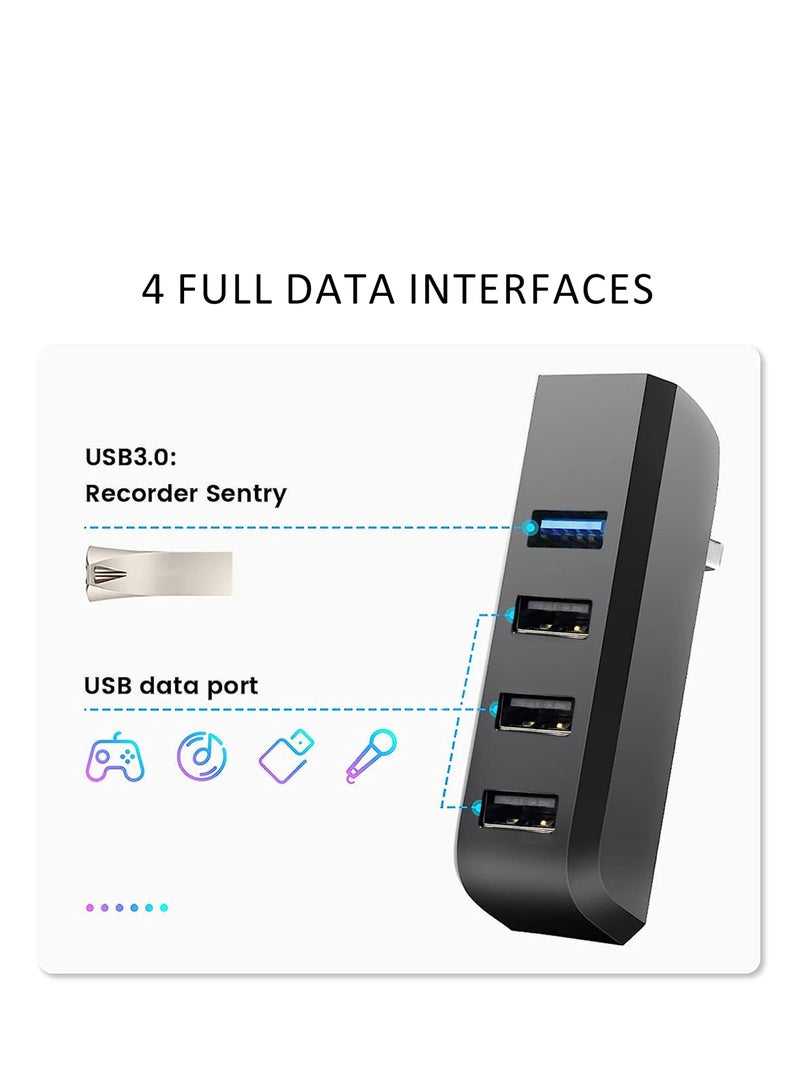 Glove Box USB Hub for Tesla Model 3/Y 2021-2023, 4-in-1 Multiport Dash Cam Flash Drive Charger Glovebox Extension Docking Station for Tesla Car Accessories, Made of ABS+PC Materials - Image 3