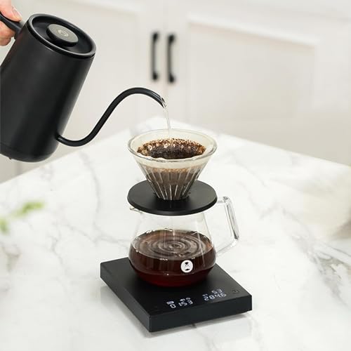 TIMEMORE Black Mirror Basic 2 Coffee Scale EspressoPour Over with Auto Timer and Flow Rate Function 1600mAh 2kg01g Precision goz Units Portable Digital Scale for KitchenBakingCooking - Image 3