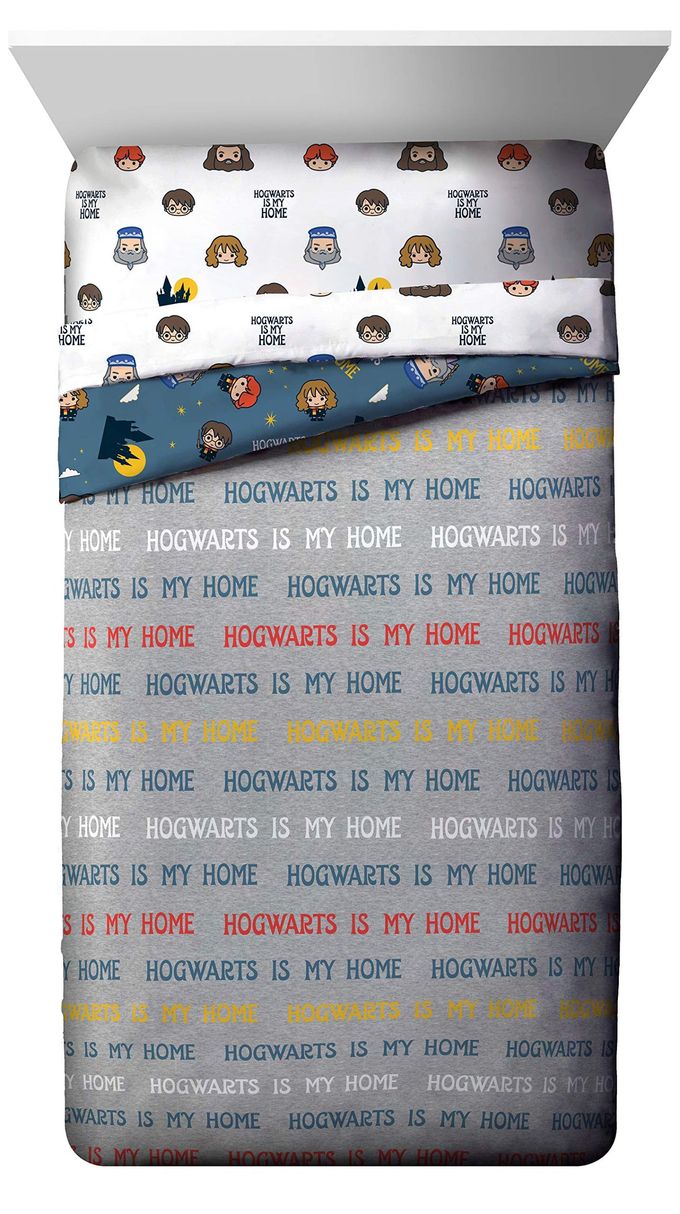 Jay Franco Harry Potter Is My Home 4 Piece Twin Bed Setbedding Features Harry, Ron, Hermoine, Hagrid, And Dumbledore - Image 3
