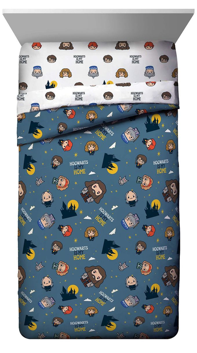 Jay Franco Harry Potter Is My Home 4 Piece Twin Bed Setbedding Features Harry, Ron, Hermoine, Hagrid, And Dumbledore - Image 2