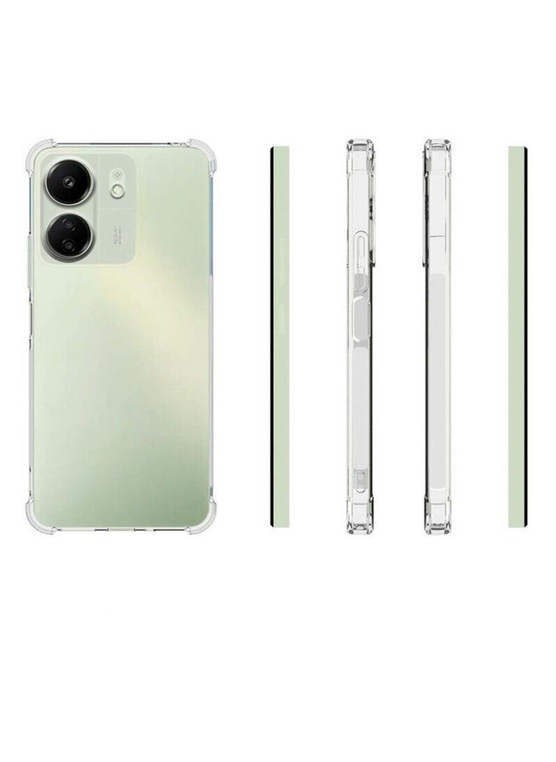 Techie - جراب شفاف رفيع للغاية من مادة TPU الناعمة لهاتف Xiaomi Redmi 13C، مقاوم للصدمات ومضاد لبصمات الأصابع، غطاء خلفي شفاف واقٍ - Image 1