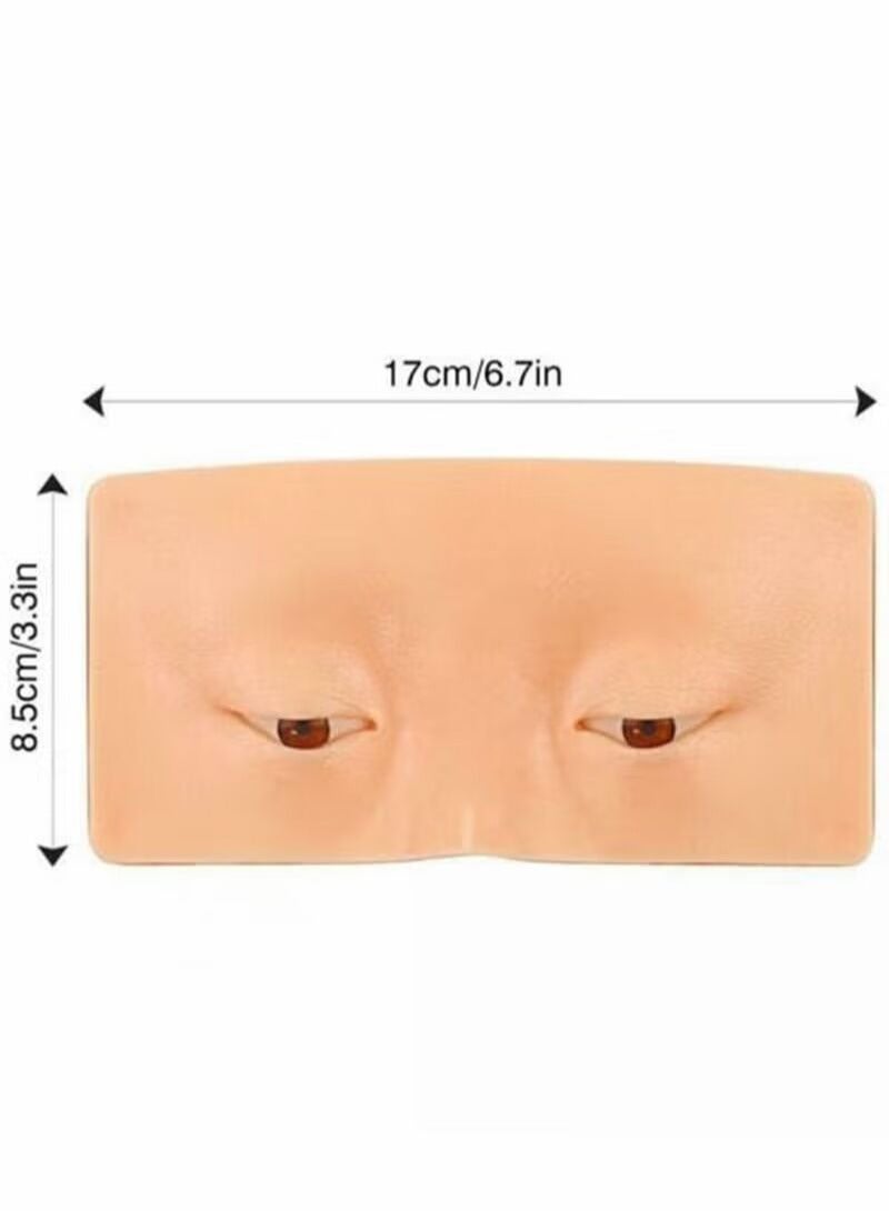 KASTWAVE Makeup Practice Board, Eyes Eyelash, Mannequin Face Silicone Bionic Skin for Cosmetologist - Image 4