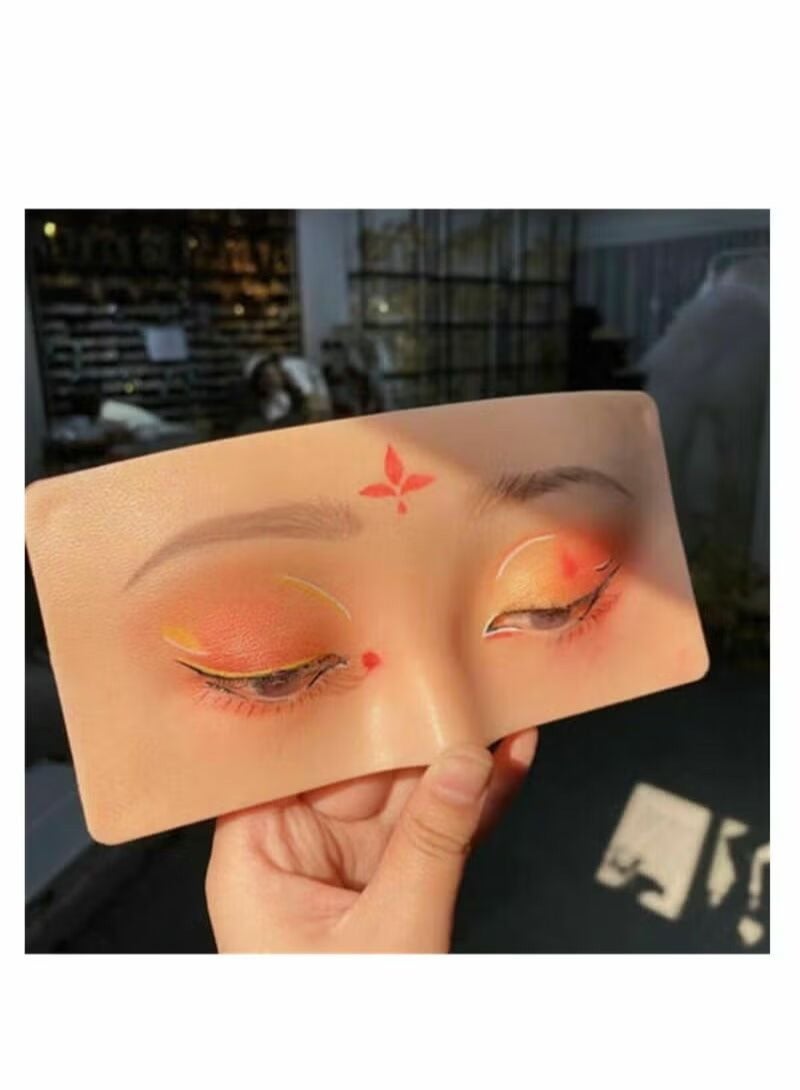 KASTWAVE Makeup Practice Board, Eyes Eyelash, Mannequin Face Silicone Bionic Skin for Cosmetologist - Image 2