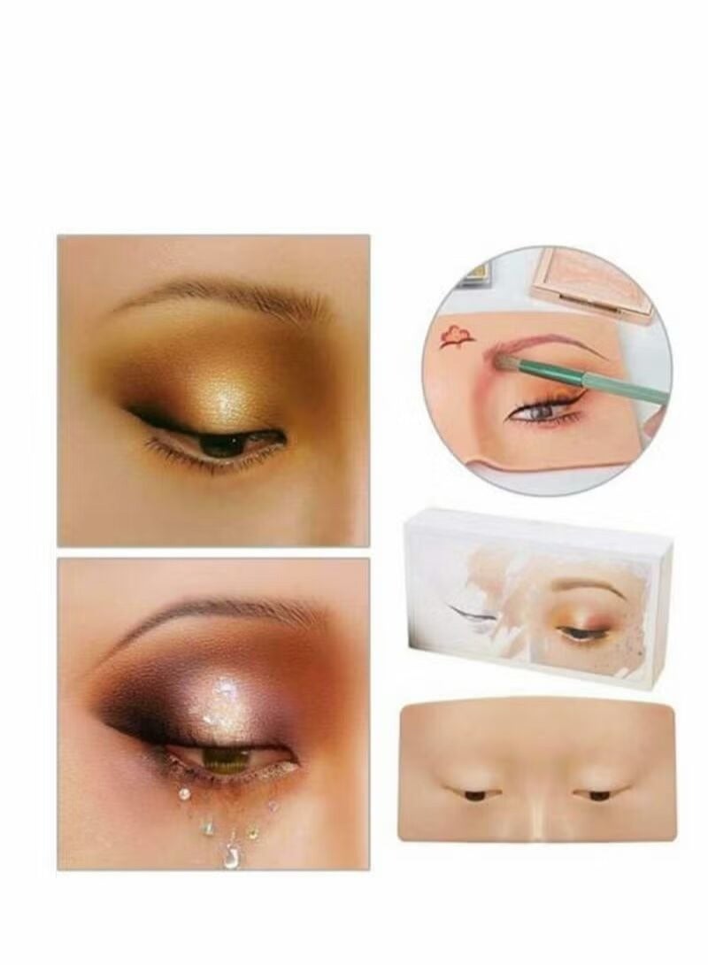 KASTWAVE Makeup Practice Board, Eyes Eyelash, Mannequin Face Silicone Bionic Skin for Cosmetologist - Image 3