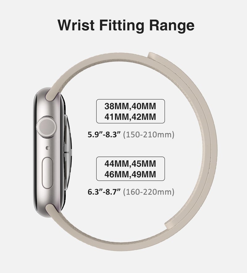 Nereides Magnetic Silicone Band Compatible with Apple Watch Band 42mm 41mm 40mm 38mm Series 11 10 9 8 7 6 5 4 3 & SE 3/2/1 Strong Magnetic Clasp, Waterproof & Adjustable (Starlight) - Image 5