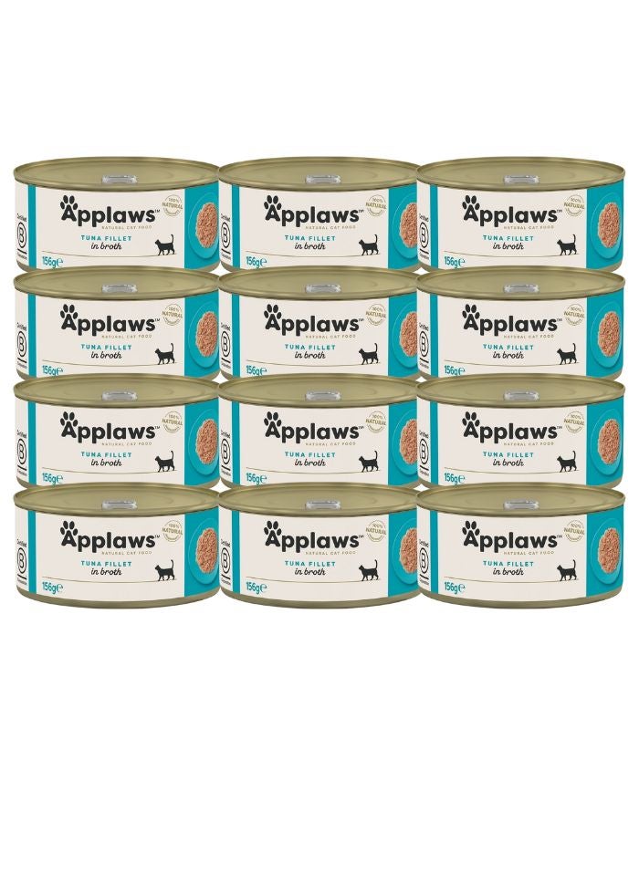 Applaws Tuna Fillet Adult Wet Cat Food – 156g x 12 Tins - Image 1