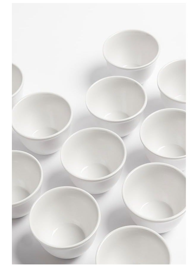 Arabic Coffee Cups Set 12 Pieces Premium Melamine Unbreakable Healthy White Dishwasher Safe | Saudi Coffee Cups | Coffee Cups for Hospitality  - Image 5