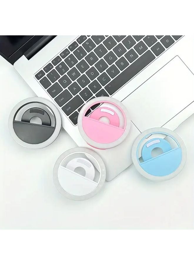 Rechargeable LED Ring Light For Selfies Live Streaming Portable White Dual Power Mode - Image 3