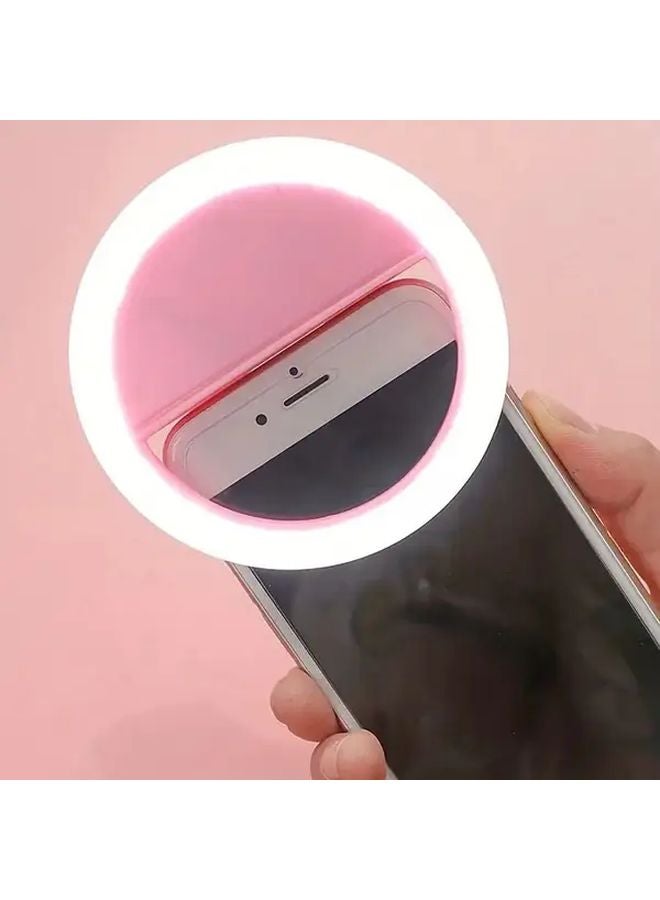 Rechargeable LED Ring Light For Selfies Live Streaming Portable White Dual Power Mode - Image 2