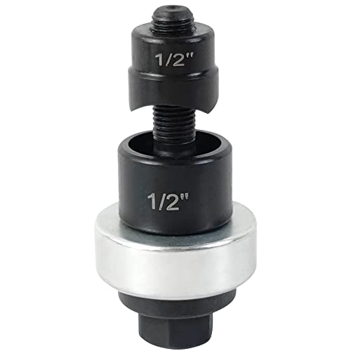 AMZCNC Manual Knockout Punch Kit, Heavy Duty Metal Sheet Knock Out Box Hole Cutter Conduit Punch Driver Die Set ((Conduit Hole Size) 1/2" Knockout Punch) - Image 1