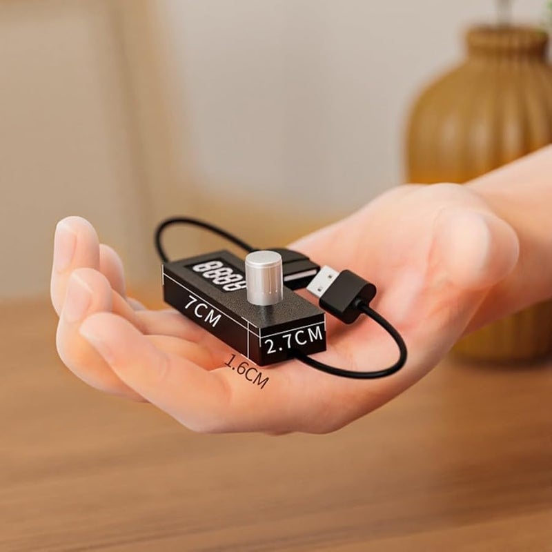 Digital Display USB Timer Switch 24H Adjustable Countdown Control For Fish Tank Home Office Black - Image 4