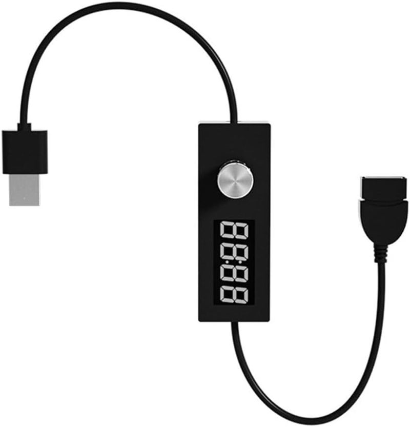 Digital Display USB Timer Switch 24H Adjustable Countdown Control For Fish Tank Home Office Black - Image 3