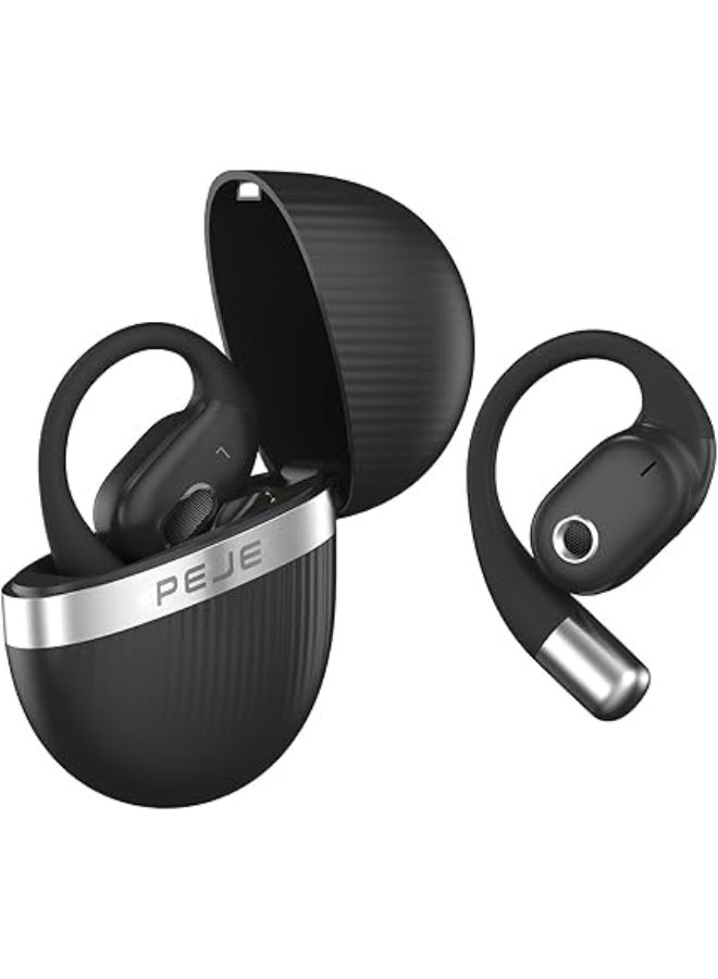 PEJE L09 Bluetooth Earphones, Wireless Earbuds,Air Conduction Bluetooth 5.3 Headphone Sport,2025 Bluetooth Earbuds Stereo Deep Bass Over Ear Bud, 24 Hours of Playtime, for Workout/Running (Black) - Image 1