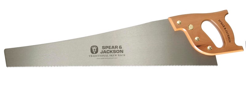 Spear  Jackson Spear & Jackson 9515K 24" x 7pts Traditional Skew Back Saw, Brown and Silver - Image 1