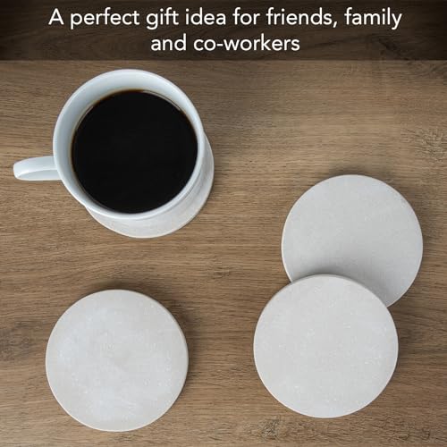 Thirstystone Natural Sandstone Coaster with Protective Cork Backing 4 Pack Eco-Friendly, Absorbent, Easily Wipes Clean - Image 5