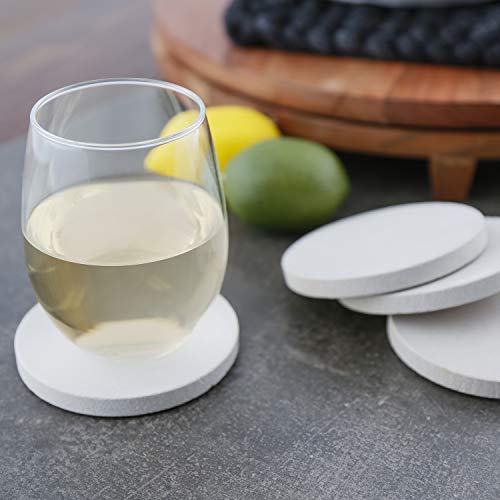 Thirstystone Natural Sandstone Coaster with Protective Cork Backing 4 Pack Eco-Friendly, Absorbent, Easily Wipes Clean - Image 2