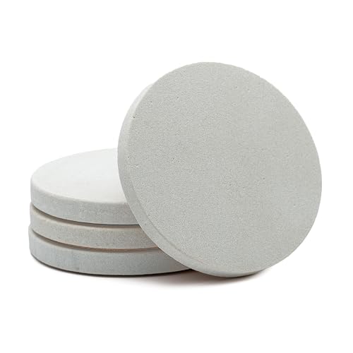 Thirstystone Natural Sandstone Coaster with Protective Cork Backing 4 Pack Eco-Friendly, Absorbent, Easily Wipes Clean - Image 1