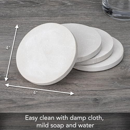 Thirstystone Natural Sandstone Coaster with Protective Cork Backing 4 Pack Eco-Friendly, Absorbent, Easily Wipes Clean - Image 3