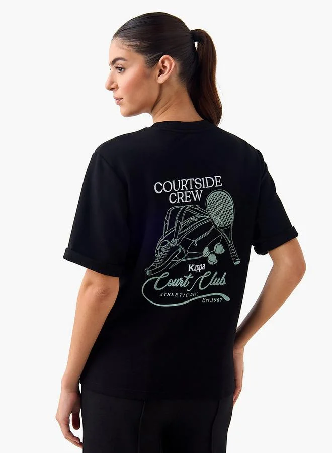 Kappa BLACK Kappa Women Graphic Print T shirt for Women | Best Price UAE