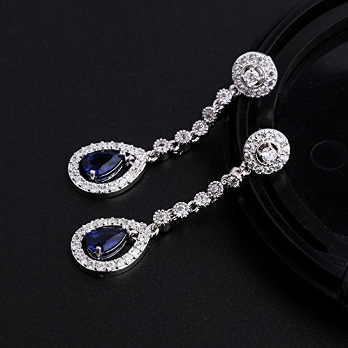 GULICX AAA Cubic Zirconia CZ Women's Party Jewelry Set Fashion Earrings Pendant Necklace Set Silver Tone - Image 4