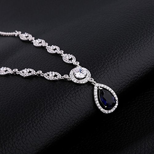 GULICX AAA Cubic Zirconia CZ Women's Party Jewelry Set Fashion Earrings Pendant Necklace Set Silver Tone - Image 3