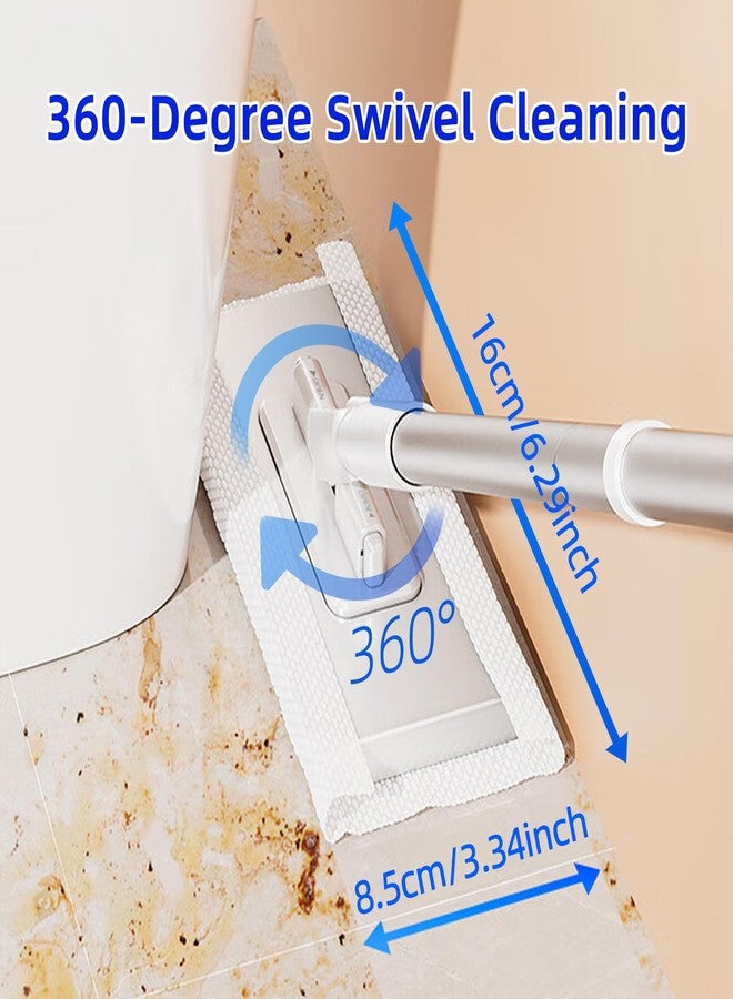 KZKR Snap On Mini Mop, 48in No-Touch Disposable Lazy Mop, Easy Mopping Flat Dust Mop for Small Spaces, 1 Second Installation - Image 5