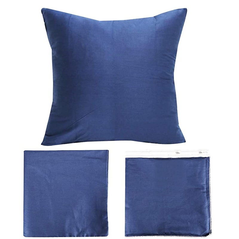 PINDIA Blue Polyester Washable Long Body Pillow Cover (18 x 54 Inch) (16X16_Blue_3) - Image 2