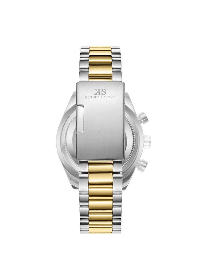 KENNETH SCOTT - Men's Analog Tonneau Shape Stainless Steel Wrist Watch K23150-TBTW - 42 Mm - Image 1