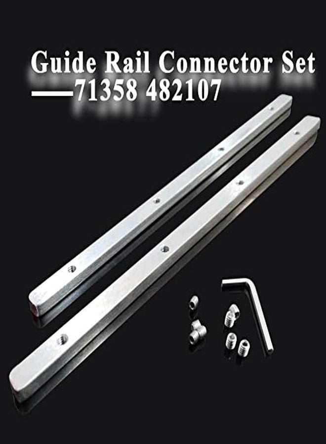 Hawmow Guide Rail Connector Accessory Kit 71358 482107 for Festool Makita DeWalt Track Saw Long Cuts, Triton in Integrated Guide Rail T-Slots for Secure Cutting, 2 Pack, Sliver - Image 2
