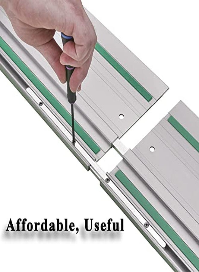 Hawmow Guide Rail Connector Accessory Kit 71358 482107 for Festool Makita DeWalt Track Saw Long Cuts, Triton in Integrated Guide Rail T-Slots for Secure Cutting, 2 Pack, Sliver - Image 4
