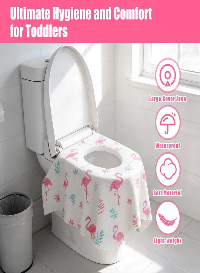Volokitx 32 Pcs 23.5" x 25.4" Disposable Toilet Seat Covers for Kids & Toddlers, Hygienic & Convenient Potty Training Seat Covers, Perfect for Travel & Public Restrooms - Image 2