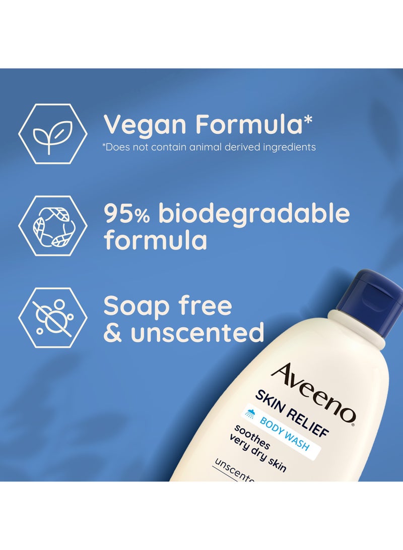Aveeno Sensitive Skin Relief Moisturising Body Wash With Soothing Triple Oat Complex 500ml - Image 4