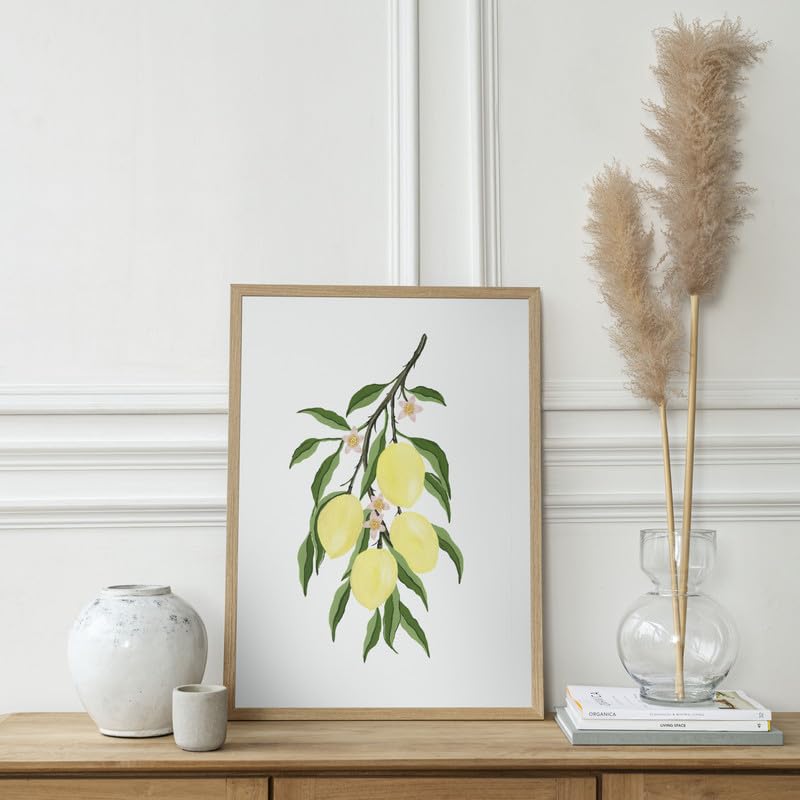 The Spring Palette (TSP) The Spring Palette Citrus Bunch Botanical Wall Painting Modern Art Painting for Living Room Bed Room and Office 11 x 14 inches Natural Frame  - Image 3