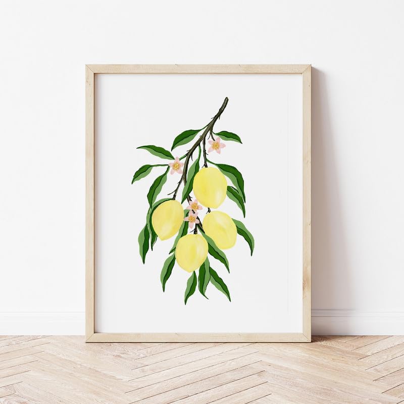 The Spring Palette (TSP) The Spring Palette Citrus Bunch Botanical Wall Painting Modern Art Painting for Living Room Bed Room and Office 11 x 14 inches Natural Frame  - Image 5