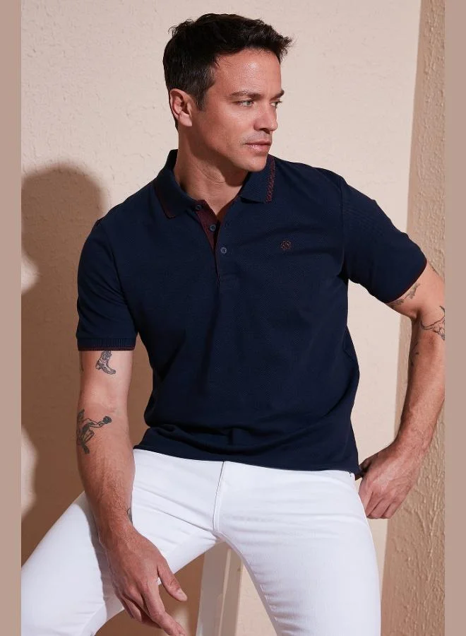 Buratti  Buratti 100% Cotton Buttoned Regular Fit Polo Collar T Shirt Men's POLO COLLAR T SHIRT 5902118 for Men | Best Price UAE