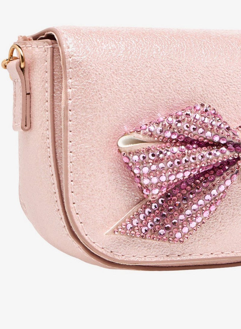 Flora Bella By Shoexpress Embellished Bow Crossbody Bag with Chain Strap - Image 5