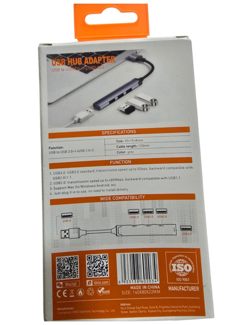 START DS-44U 4-in-1 USB Hub, Adapter Cable and Portable Hub with 4 USB 3.0 Ports - Image 2