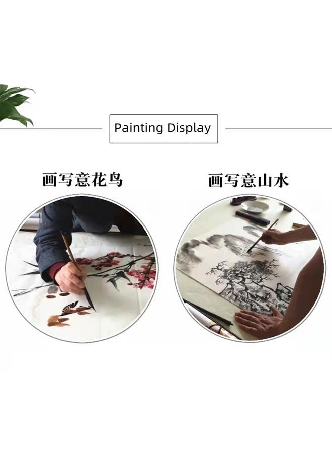 Megrez Roll Pack Xuan Paper Thicken Calligraphy Xuan Paper Sumi Paper for Practice Chinese Japanese - 35cm x 100m (13.8 in x 328 ft), Sheng (Raw) Xuan, White - Image 4