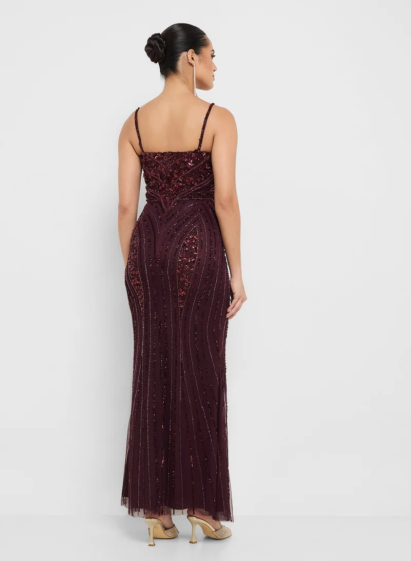 نمشي x Corset Embellished Bodice Evening Dress
