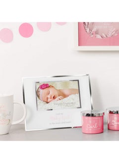 Pavilion Gift Company 61162 Love Girl To The Moon And Back 4X6 Newborn Baby Picture Frame Pink  - Image 3