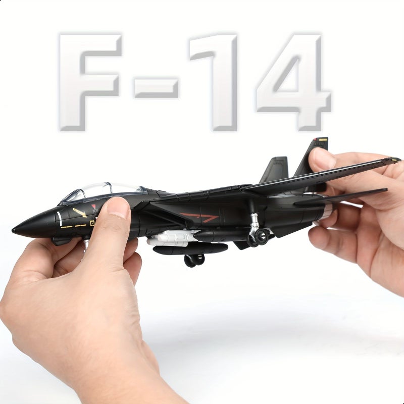 1 72 Scale F14 Black Fighter Jet Model Aircraft Collection Transformable Toy Gift Set For Aviation Enthusiasts Home Decor - Image 3
